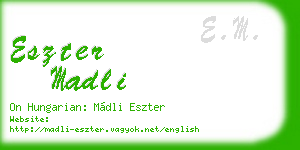 eszter madli business card