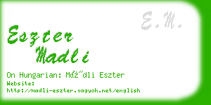 eszter madli business card